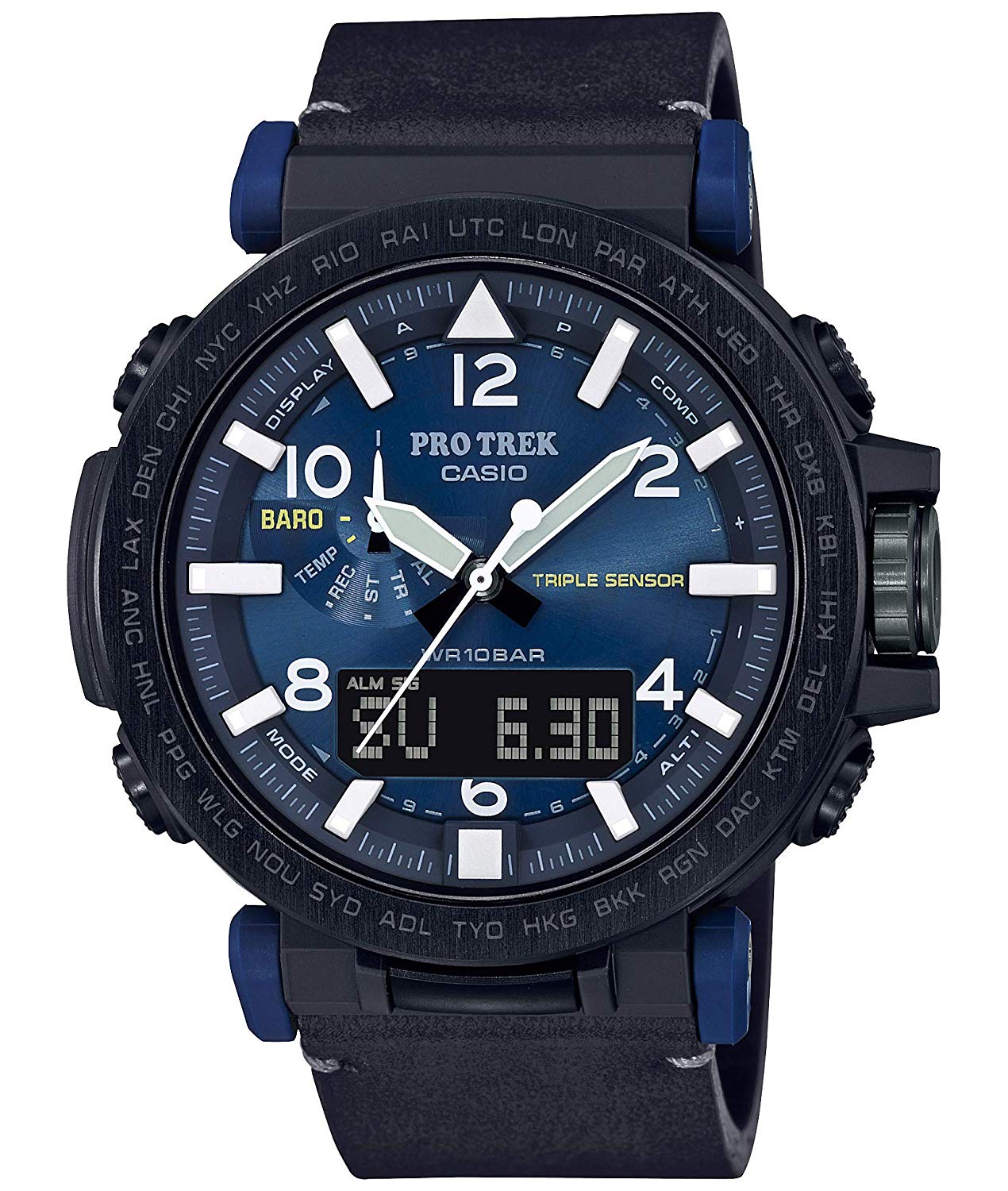 casio protrek navy blue series prg-650yl-2jf men's blue