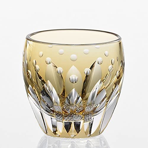 Kagami Crystal Kiriko Cold Sake Cup (Sunflower T535-2839-CUM