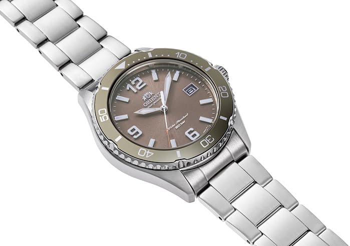 ORIENT Mako SOLAR Powered RN-WJ0004Y Men's Cocoa Brown - Discovery