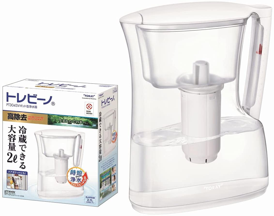 Toray Torbino Pot Type Water Purifier PT304SV [High Removal + Time Saving Water Purification