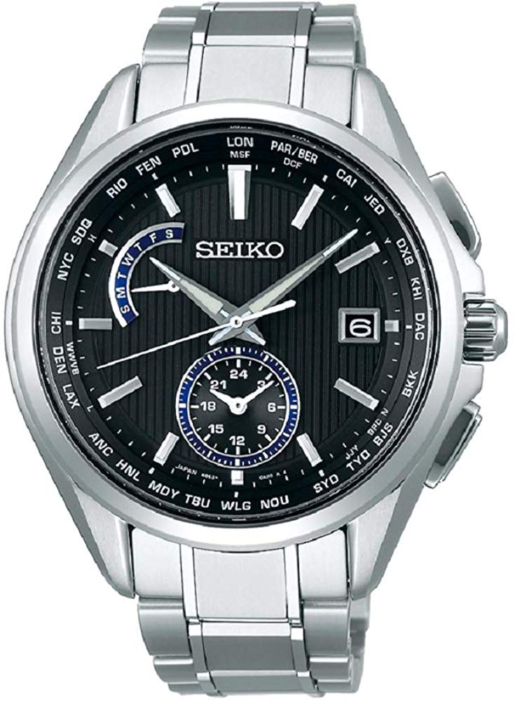 SEIKO BRIGHTZ Solar Radio Titanium Dual Time Display World Time