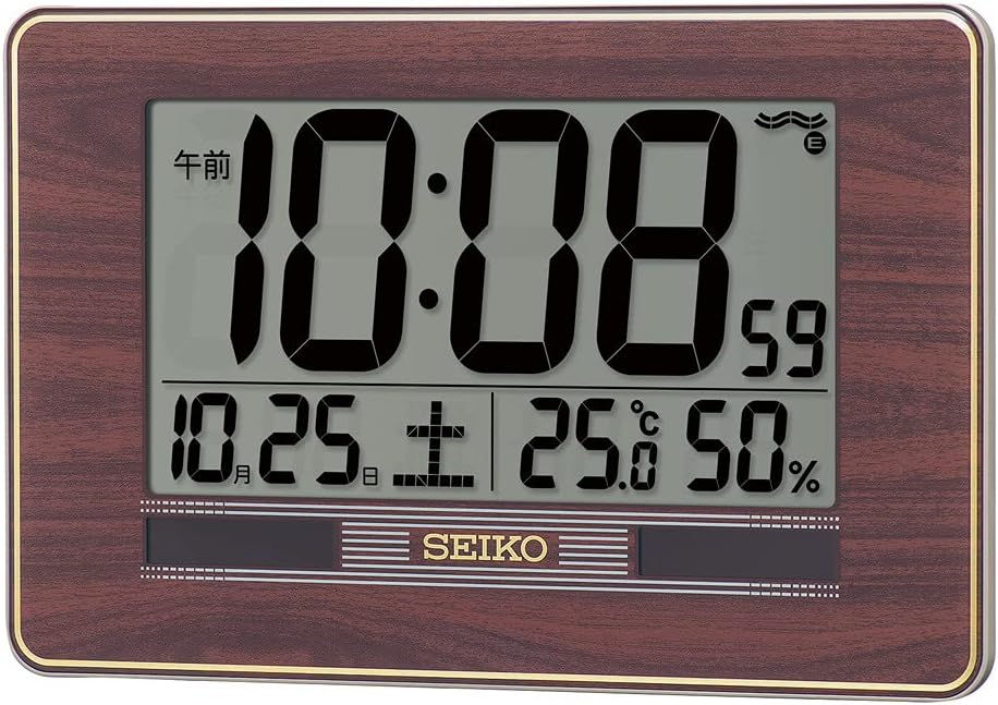 SEIKO radio table clock Chaki grain 180 × 276 × 27mm SQ446B - Discovery  Japan Mall