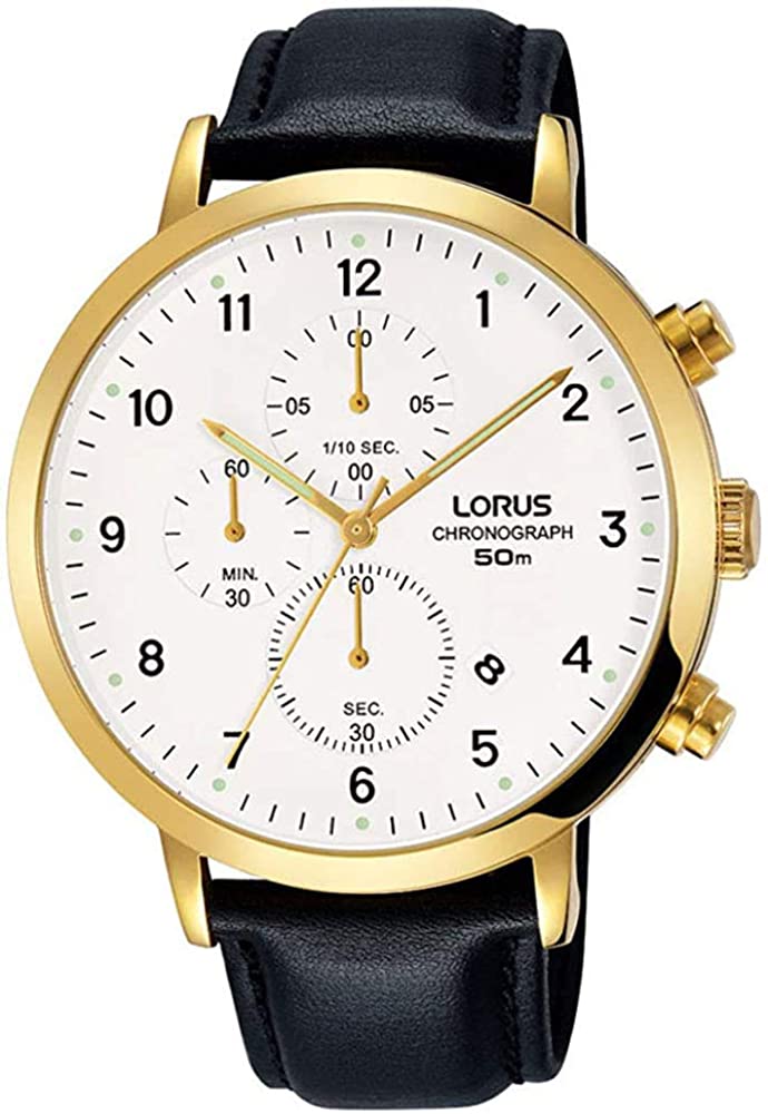 SEIKO LORUS Men'sWatch White Genuine Leather Belt 50m Water Resistant  Chronograph RM314EX-9 - Discovery Japan Mall