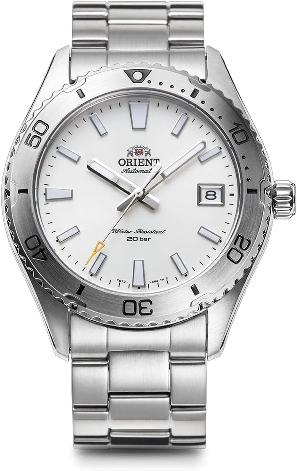 ORIENT Mako Automatic Watch Mechanical Made in Japan Automatic Diver s Watch with Domestic Manufacturer s Warranty RN AC0Q03S Men s White Silver Discovery Japan Mall