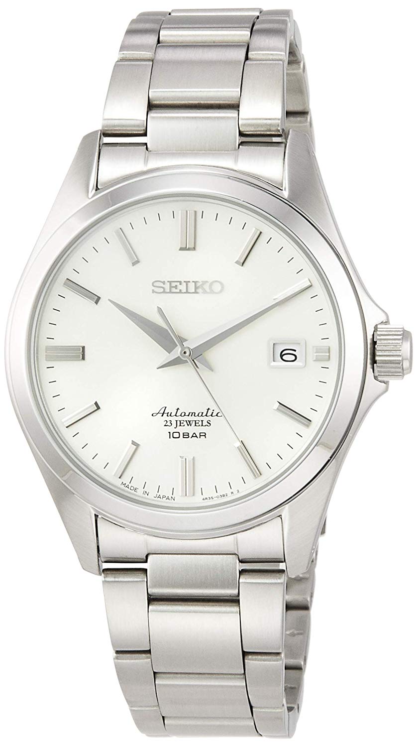 SEIKO Mechanical Online Store Limited Model Dress Line Automatic winding  (with manual winding) Made in Japan Back lid see-through back Enhanced  waterproofing for daily life (10 atm) SZSB011 Men's Silver - Discovery