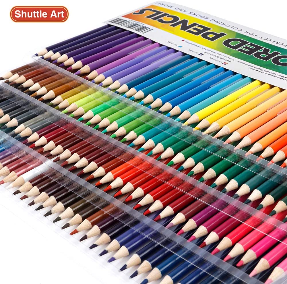 Shuttle Art 172 Colored Pencils, Soft Core Color Pencil Set for Adult  Coloring Books Artist Drawing Sketching Crafting - Colored Pencils.net