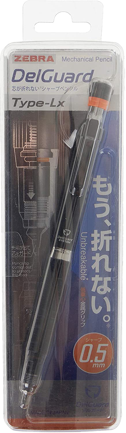 ZEBRA Mechanical Pencil DelGuard 0.5mm Blue P-MA85-BL Made in Japan 