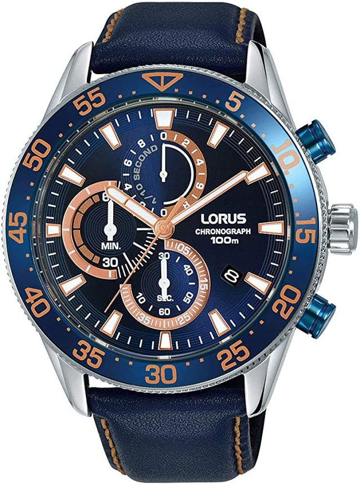 SEIKO LORUS Watch Men'sBlue 100m Water Resistant Chronograph RM341FX9 -  Discovery Japan Mall