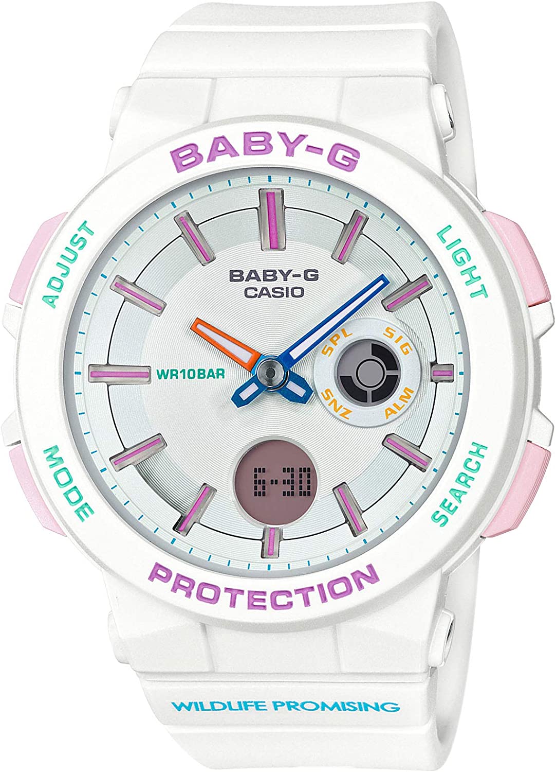 CASIO BABY-G WILDLIFE PROMISING collaboration model BA-255WLP-7AJR Ladies  White