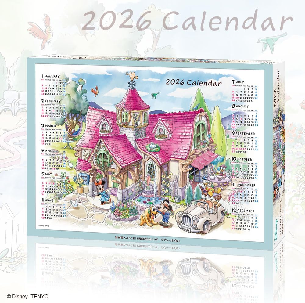 Tenyo (Tenyo) (Made in Japan) 1000-Piece Jigsaw Puzzle Disney 2026 Calendar  Jigsaw Puzzle 