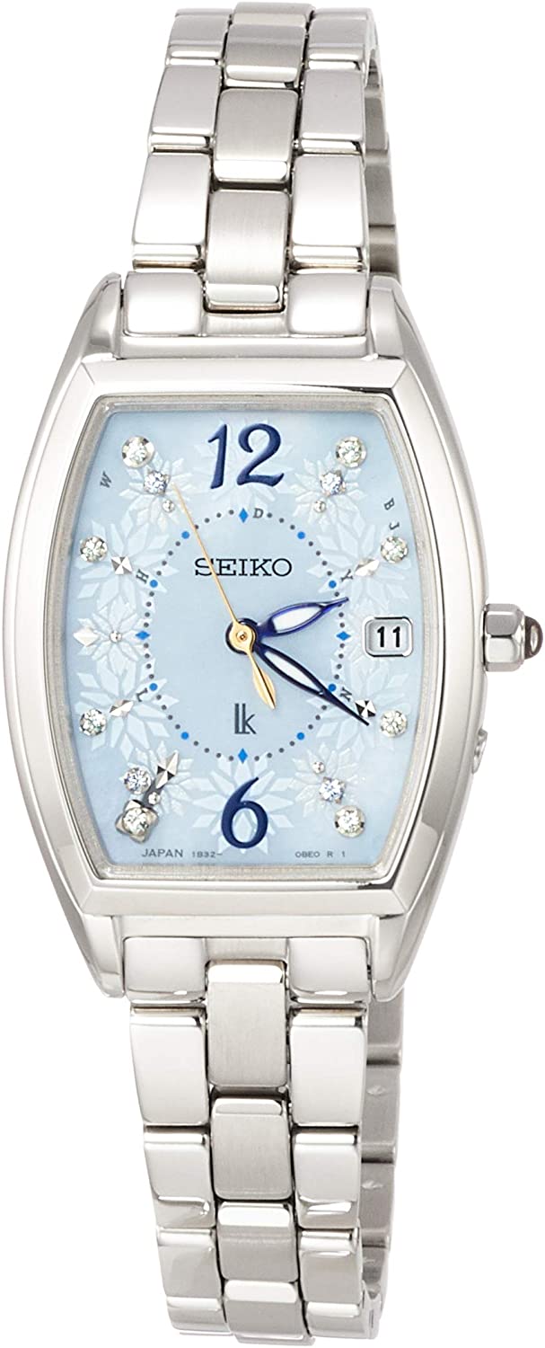 SEIKO LUKIA Solar radio wave correction Summer limited Limited to 2,500  pieces Swarovski containing white butterfly shell Dial glass containing  crown Platinum diamond shield SSVW171 Ladies silver - Discovery Japan Mall