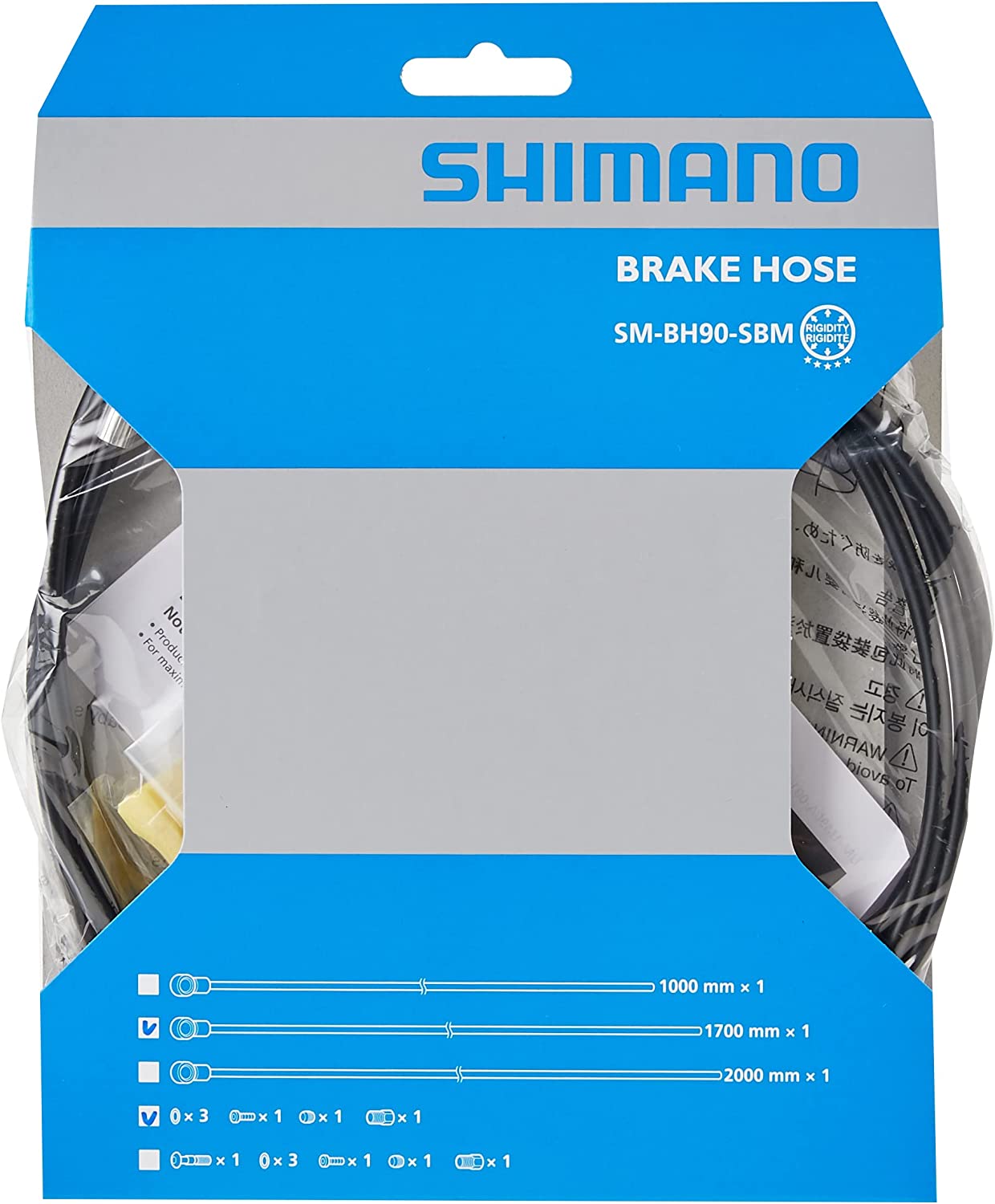 SHIMANO disc brake hose SMBH90SBM 1700mm straight/banjo