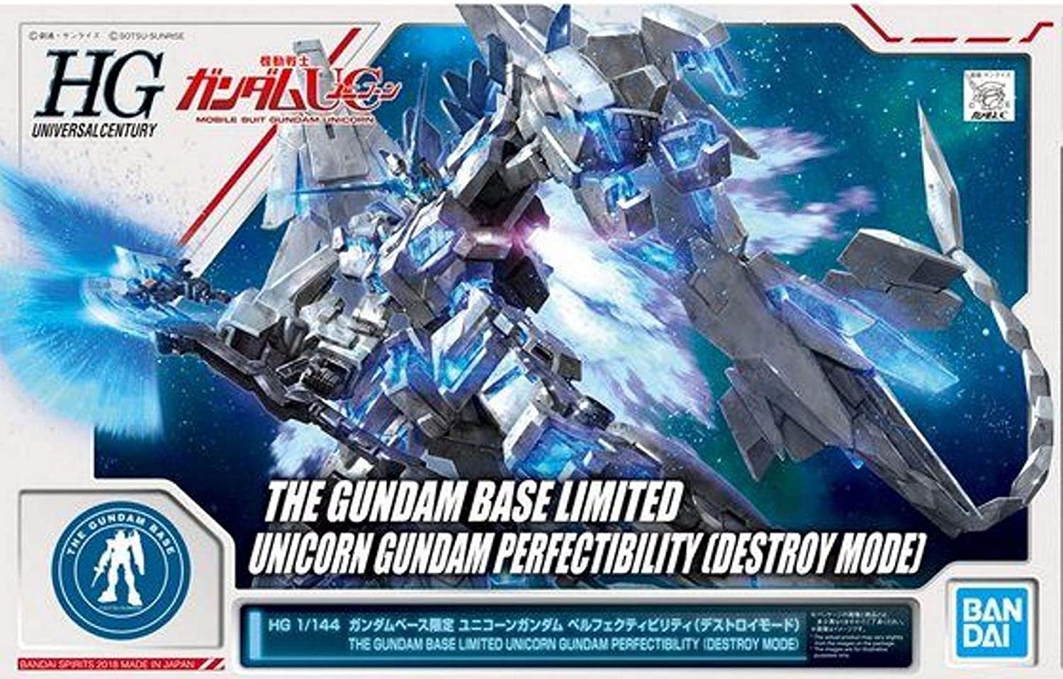 Re-Stock _ 1/144 Unicorn Gundam Perfectibility RG Gundam Base Limited