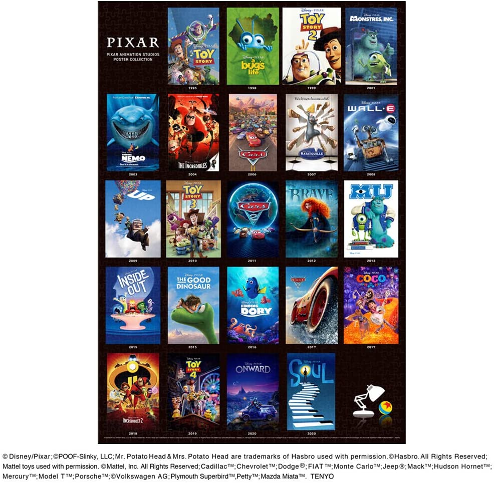Jigsaw puzzle PIXAR ANIMATION STUDIOS POSTER COLLECTION 1000 pieces  (51x73.5cm) - Discovery Japan Mall
