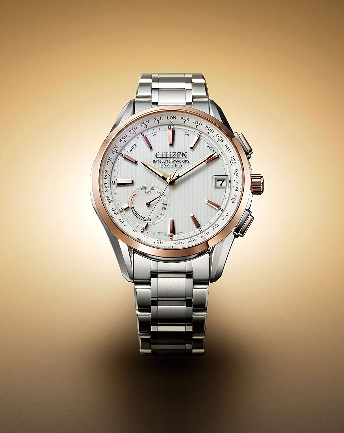 CITIZEN Exceed CC3054-55B Eco-Drive GPS satellite radio clock