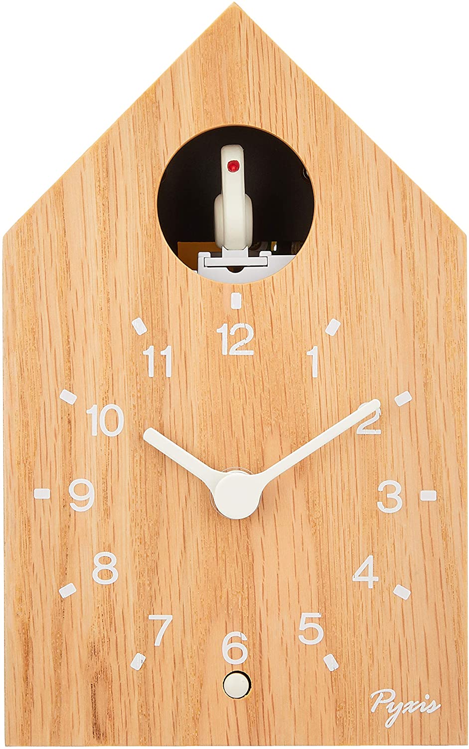 SEIKO wall clock table clock combined analog cuckoo clock counting PYXIS  Pixis wooden frame natural color wood NA609A SEIKO - Discovery Japan Mall