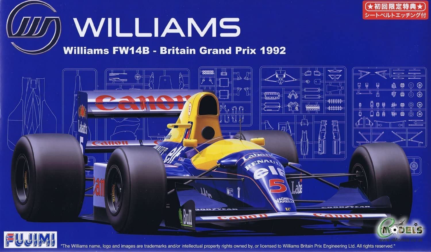 TAMIYA 1/12 Williams FW14B Renault Big Scale Series No.29 Plastic Model Kit