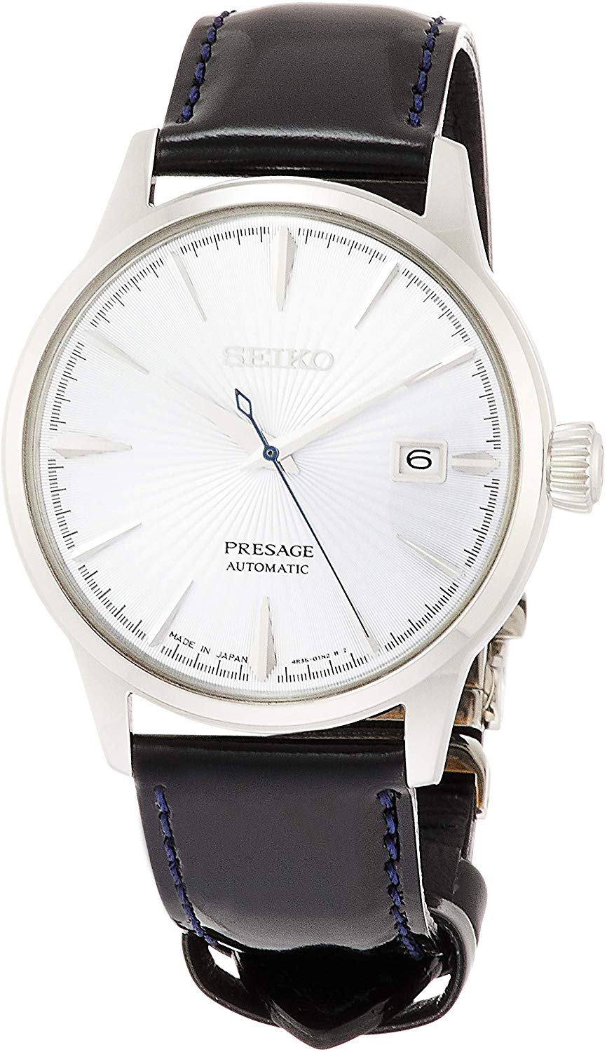 SEIKO PRESAGE Ice Blue Dial Box Type Hard Rex See-through Back Navy Calf  Band SARY125Men's Blue - Discovery Japan Mall