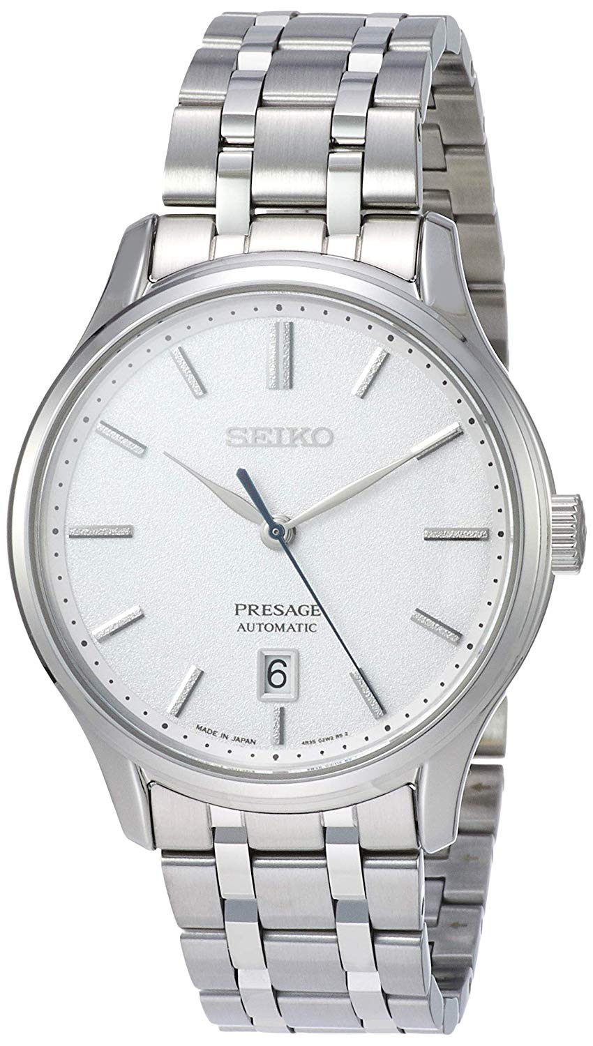SEIKO Wristwatch Presage Mechanical White Dial Dual Curve Sapphire Glass  See-through Back SARY139 Men's Silver - Discovery Japan Mall