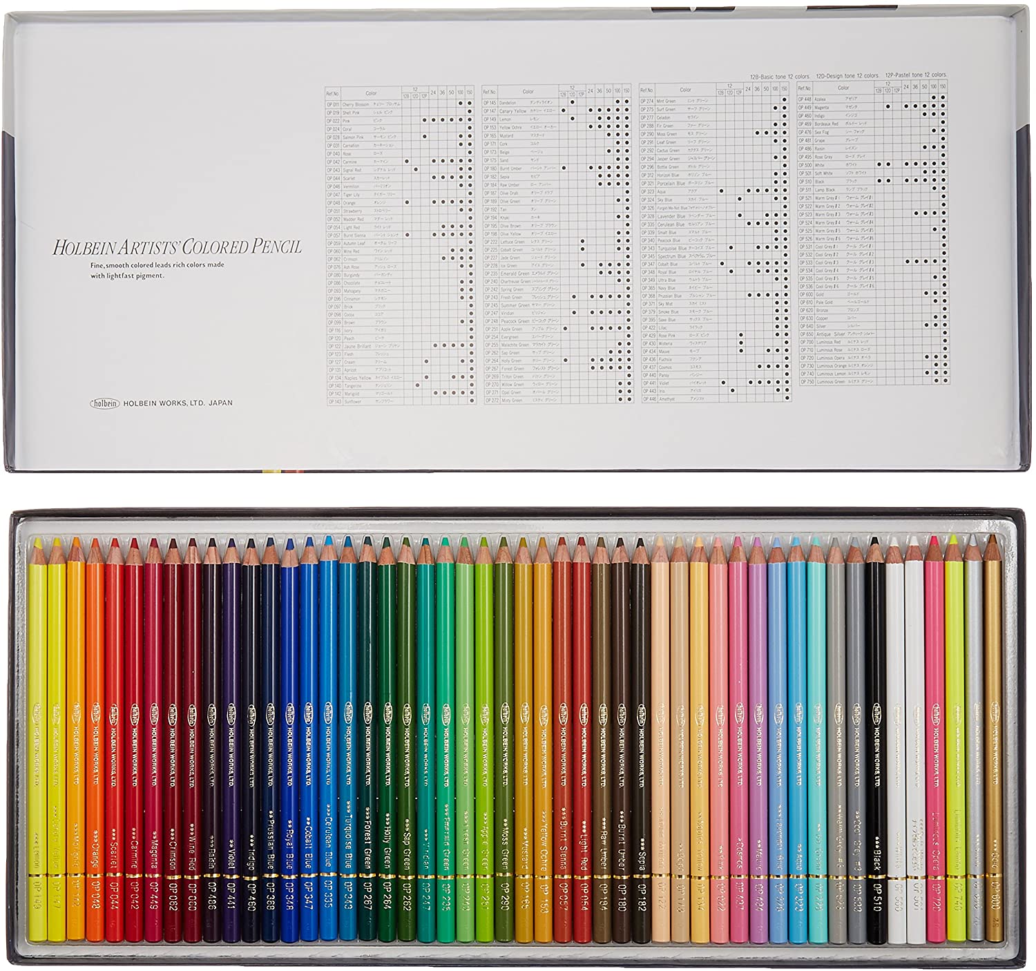 Holbein : Artists' Coloured Pencil : Basic Tone Set of 50 - Colored Pencils  - Pencil & Drawing - Color
