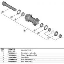 SHIMANO Repair Parts Right Lock Nut WH-RX31-F12 Y07B06000