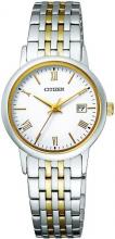 CITIZEN CB5874-90E Men's Wristwatch， CITIZEN Collection， Eco-Drive Radio Clock， Direct Flight Chronograph， Silver