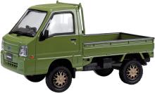 Aoshima Bunka Kyozai (AOSHIMA) Rakupla Snap Kit No.05CU-OG Subaru Sambar Truck Custom Wheels (Olive Green) 1/32 Scale Plastic Model Kit