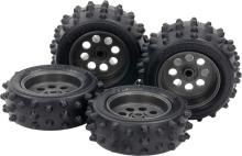 Tamiya Mini 4WD Upgrade Parts Series No. 547 EZ Chassis Spiked Tire & Wheel Set 15547