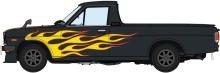 Hasegawa 1/24 Nissan Sunny Truck (GB122) Fire Pattern w/Chin Spoiler Plastic Model 20751 (Automobile)