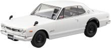 Aoshima Bunka Kyozai Co., Ltd. (AOSHIMA) 1/32 Rakupla Snap Kit No.16-WH Nissan C10 Skyline 2000GT-R White Pre-Colored Plastic Model (Automobile)