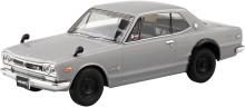 Aoshima Bunka Kyozai Co., Ltd. (AOSHIMA) 1/32 Rakupla Snap Kit No.16-SV Nissan C10 Skyline 2000GT-R Silver Pre-Colored Plastic Model (Automobile)