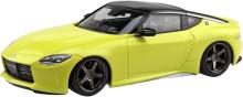 Aoshima Bunka Kyozai Co., Ltd. (AOSHIMA) 1/32 Rakupla Snap Kit No. 17CU-IY Nissan RZ34 Fairlady Z Custom Wheels Ikazuchi Yellow Pre-Colored Plastic Model (Automobile)