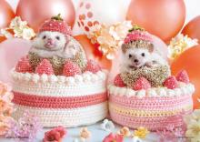 (Made in Japan) Beverly 108-piece jigsaw puzzle Hedgehog's Strawberry Party (18.2 x 25.7) 108-209