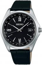 SEIKO SELECTION SOLAR electric wave world time notation dark blue dial sapphire glass SBTM271 Men's silver