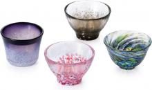Adelia Tsugaru Vidro Sake Cup 12 Months Collection (Ochoko/Sake Cup/Sake Cup/Mini Glass) January (Yukimi)・F-62196