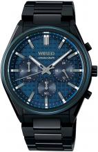 SEIKO Watch Wired Chronograph Light Blue Dial Curve Hard Rex AGAT432 Men's Silver