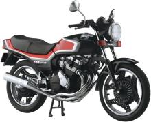 Aoshima Bunka Kyozai (AOSHIMA) 1/12 Scale Complete Honda CBX400F Motorcycle, Black/Candy Ala Moana Red