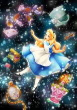 266Pieces Puzzle Disney Glittering Dazzling Mysterious Dream (Alice) Gutto Pieces (Stained Art) (18.2x25.7cm)