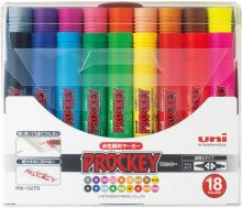 Mitubishi Aqueous Pen Prockey Twin 18 Color PM150TR18CN