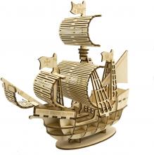 Azone Ki-Gu-Mi One Piece Spade Pirate Ship 3D Puzzle Wooden Art From Japan