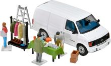 Tomytec Geocolle 64 #CarSnap 26a Swap Meet ABS resin, PVC doll and accessory set + 1/64 scale die-cast miniature car set 333845