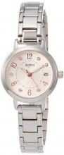 SEIKO ingenu Solar White Dial Full Arabic Notation Metal Band Hard Rex AHJD406 Ladies Beige