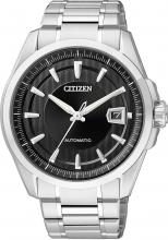 CITIZEN self-winding white dial stainless steel watch NJ0030-58A