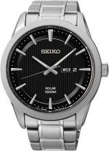 (Seiko Watch) Watch Seiko Selection Titanium Solar Radio Clock with World Time Function Arabic Numerals SBTM329 Men Silver