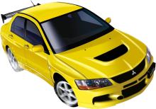 1/24 Inch Up Series No.329 Mitsubishi Lancer Evolution IX GSR (with GT W wing) Plastic Model