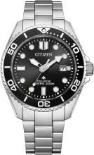 CITIZEN Promaster Watch Light-Powered Eco-Drive Diver's Watch 200m Black BN0261-51E Men's Silver