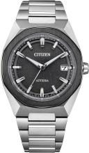 CITIZEN Attesa Watch Light-Powered Eco-Drive Radio-Controlled Waterproof Business Black Octagonal Bezel CB3044-55E Men's Silver