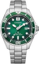 CITIZEN Promaster Watch Light-Powered Eco-Drive Diver's Watch 200m Green BN0269-50W Men's Silver