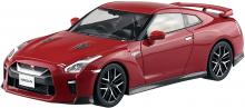 AOSHIMA 1/32 The Snap Kit Series Nissan GT-R Vibrant Red Color-coded Plastic Model 07-E