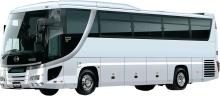 1/32 Tourist BUS Series No.1 EX-1 Hino Selega Super High Decker (with bus guide and bus driver figures) Plastic Model